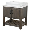 30-inch Bath Vanity with Café Mocha Quartz Counter and Sink - NOBV-30CM-6001-01141