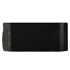 Single Bowl Kitchen Sink in Black Granite with Natural Chiseled Apron - NKS-SBNAN