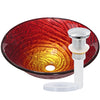Artisan Hand-Painted Tempered Glass Vessel Bath Sink NOHP-G028