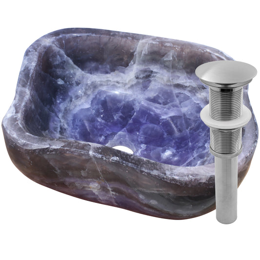 Natural Purple Onyx Irregular Stone Vessel Bath Sink NOSV-PO