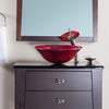 Artisan Hand-Painted Tempered Glass Vessel Bath Sink NOHP-G028