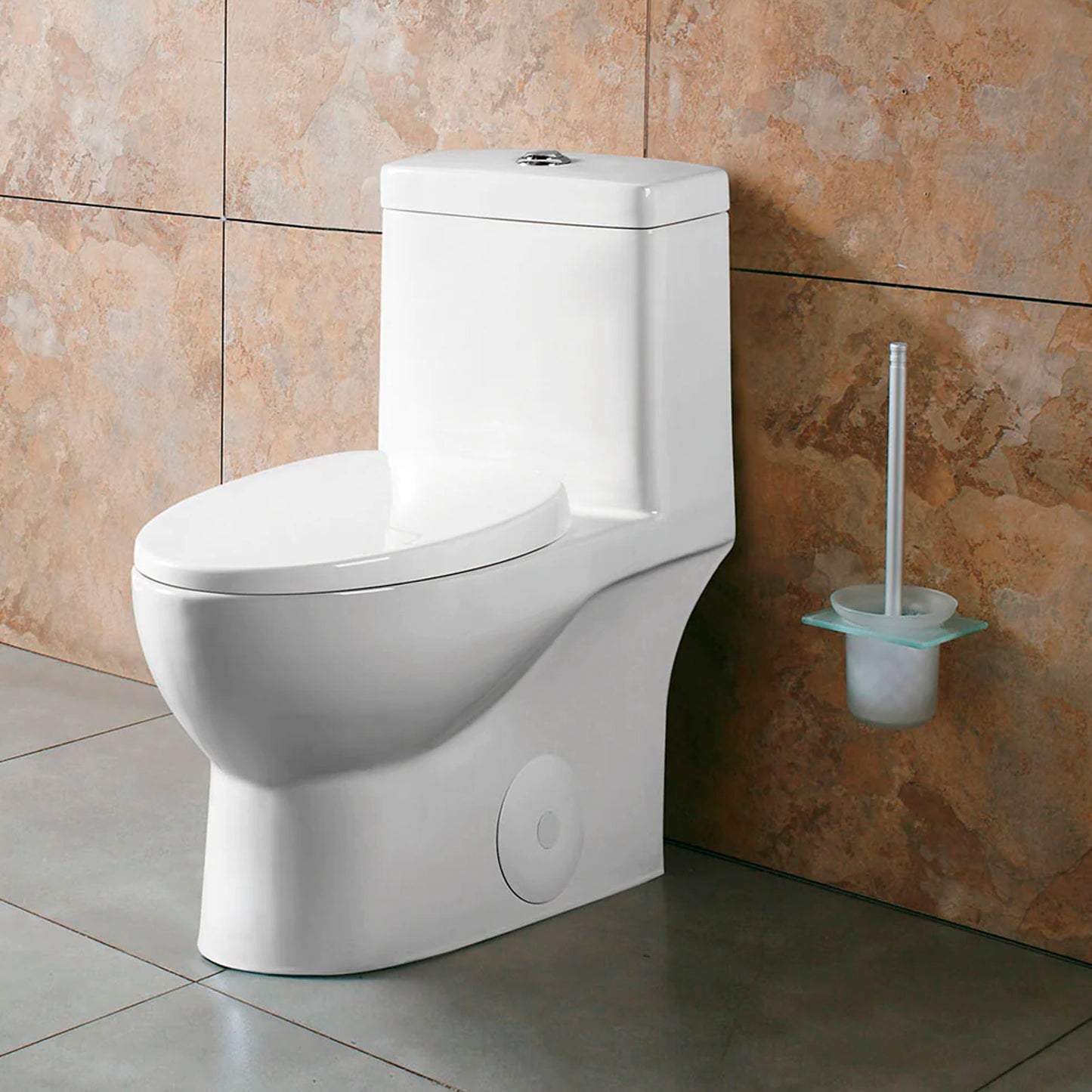 Dual Flush Elongated One Piece Toilet, Seat Included - NT-22137