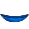 Blue Foiled Oval Tempered Glass Vessel Bath Sink TIG-S132-8031