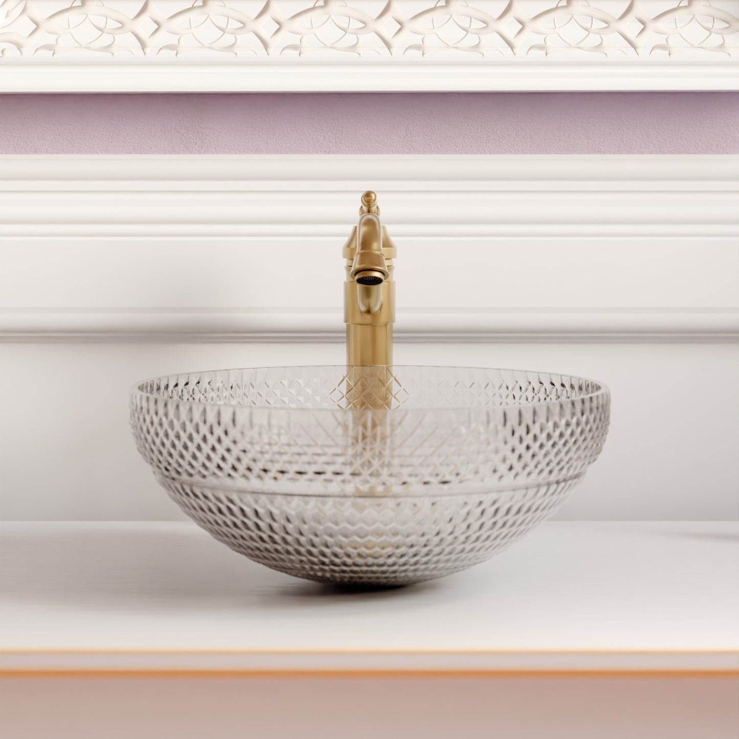 Novatto Century BM-359 Series traditional single-hole vessel bathroom faucet with sleek design and chrome finish.