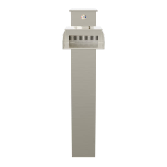 Novatto Crave Modern Waterfall Single Hole Vessel Bath Faucet from the GF-135 Series, front view showing sleek chrome finish