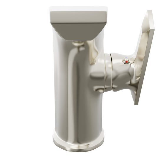 Contemporary Novatto single handle lavatory faucet from NBF-061 series, front view showing sleek chrome finish and modern design.
