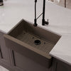 Single Bowl Farmhouse Granite Composite Sink in Ash - NKGC-SBFARM-AS