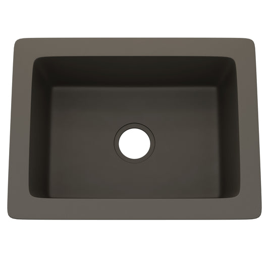 StoneCore Granite Ash 24-inch Single Bowl Kitchen or Bar Sink - NKS-SC24SB-GRASH