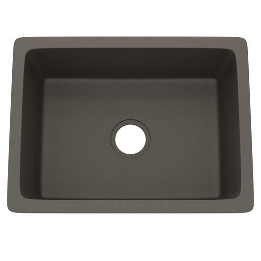 Novatto StoneCore Granite Ash 24-inch single bowl bar sink with durable stone finish and sleek design, ideal for kitchen or bar areas.