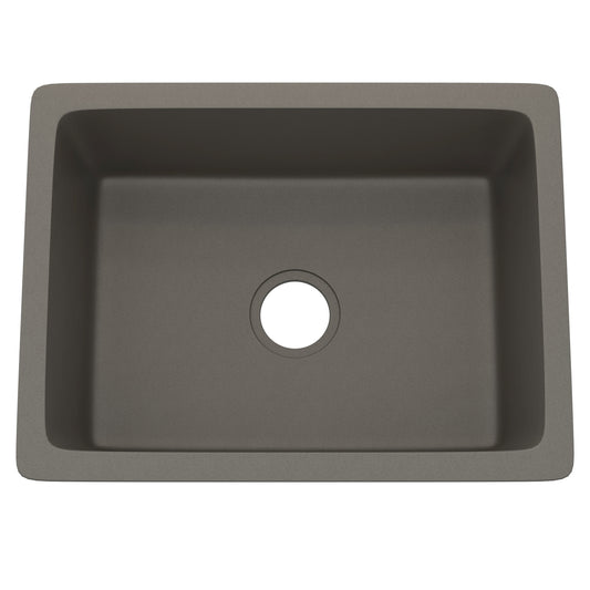 Novatto StoneCore Granite Ash 24-inch single bowl bar sink with durable stone finish and sleek design, ideal for kitchen or bar areas.