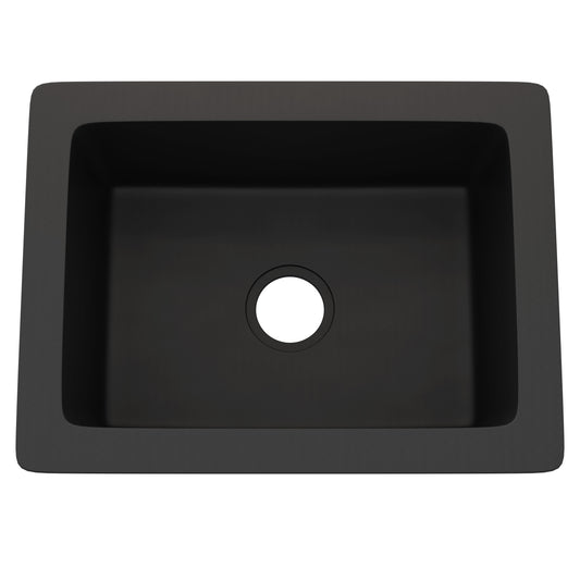 StoneCore Graphite 24-inch Single Bowl Kitchen or Bar Sink - NKS-SC24SB-GRPH