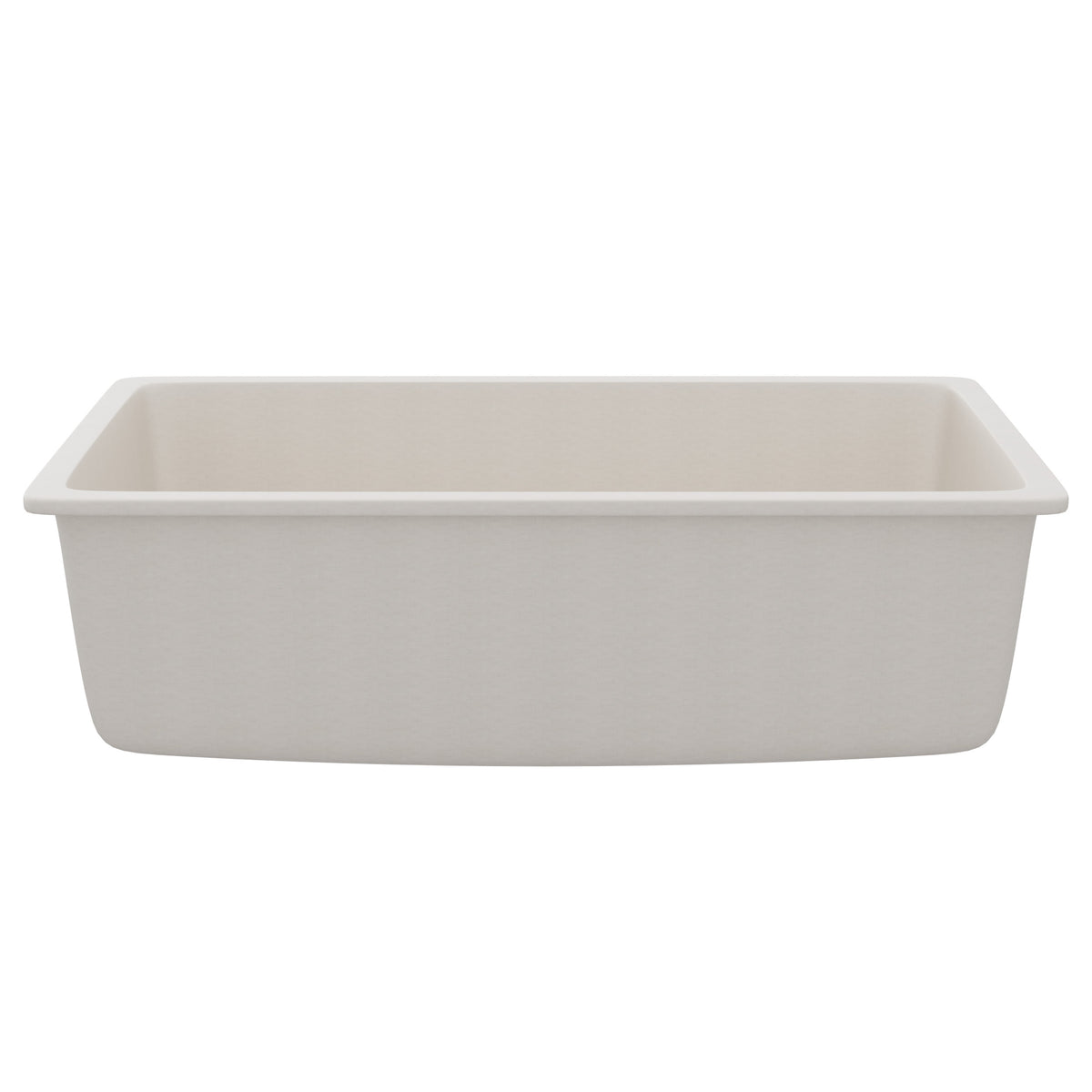 Novatto StoneCore 30-inch single bowl kitchen sink in limestone with a smooth, durable surface and modern design.