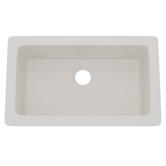 StoneCore 30-inch Single Bowl Kitchen Sink in Limestone - NKS-SC30SB-LMST