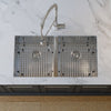 Contemporary Zero Radius Double Bowl Stainless Steel Kitchen Sink - NKSS-DBART02