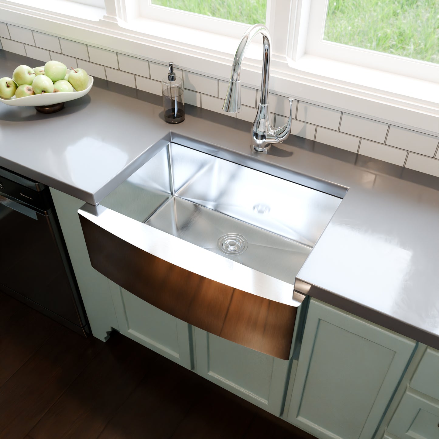 30-inch Stainless Steel Single Bowl Farmhouse Kitchen Sink - NKSS-R103021SBFRM