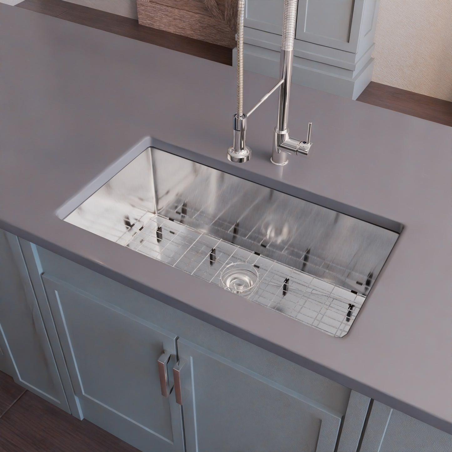 30-inch Stainless Steel Single Bowl Kitchen Sink - NKSS-R10301810SB