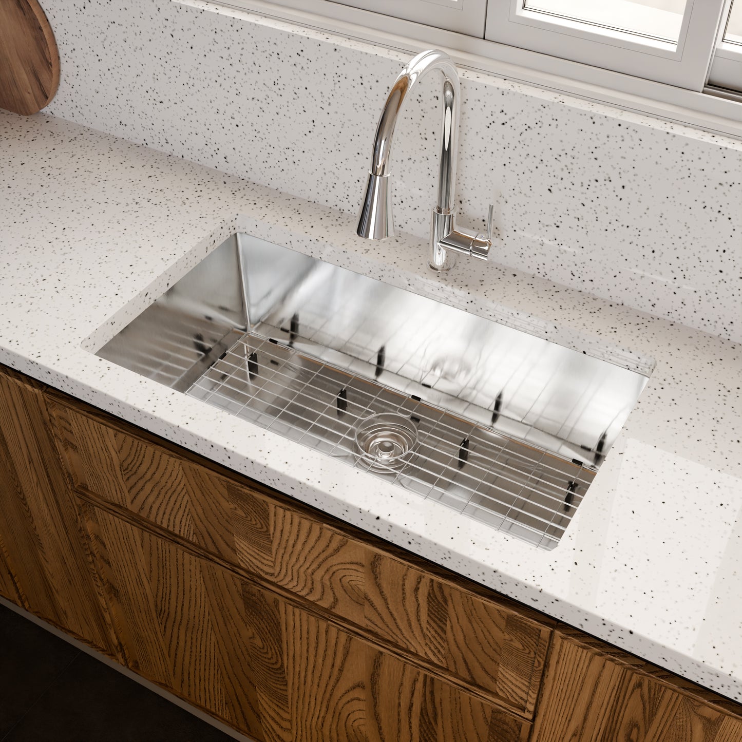 32-inch Stainless Steel Single Bowl Kitchen Sink - NKSS-R1032189SB