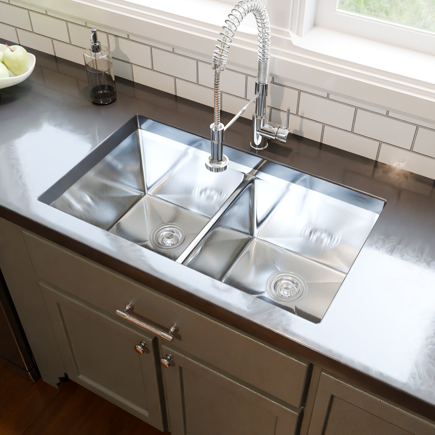 33-inch Stainless Steel Double Bowl Kitchen Sink - NKSS-R10331910DB