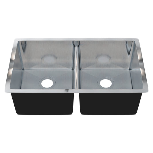 33-inch Stainless Steel Double Bowl Kitchen Sink - NKSS-R10331910DB