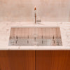 Contemporary Zero Radius Stainless Steel Single Bowl Kitchen Sink - NKSS-SBART04