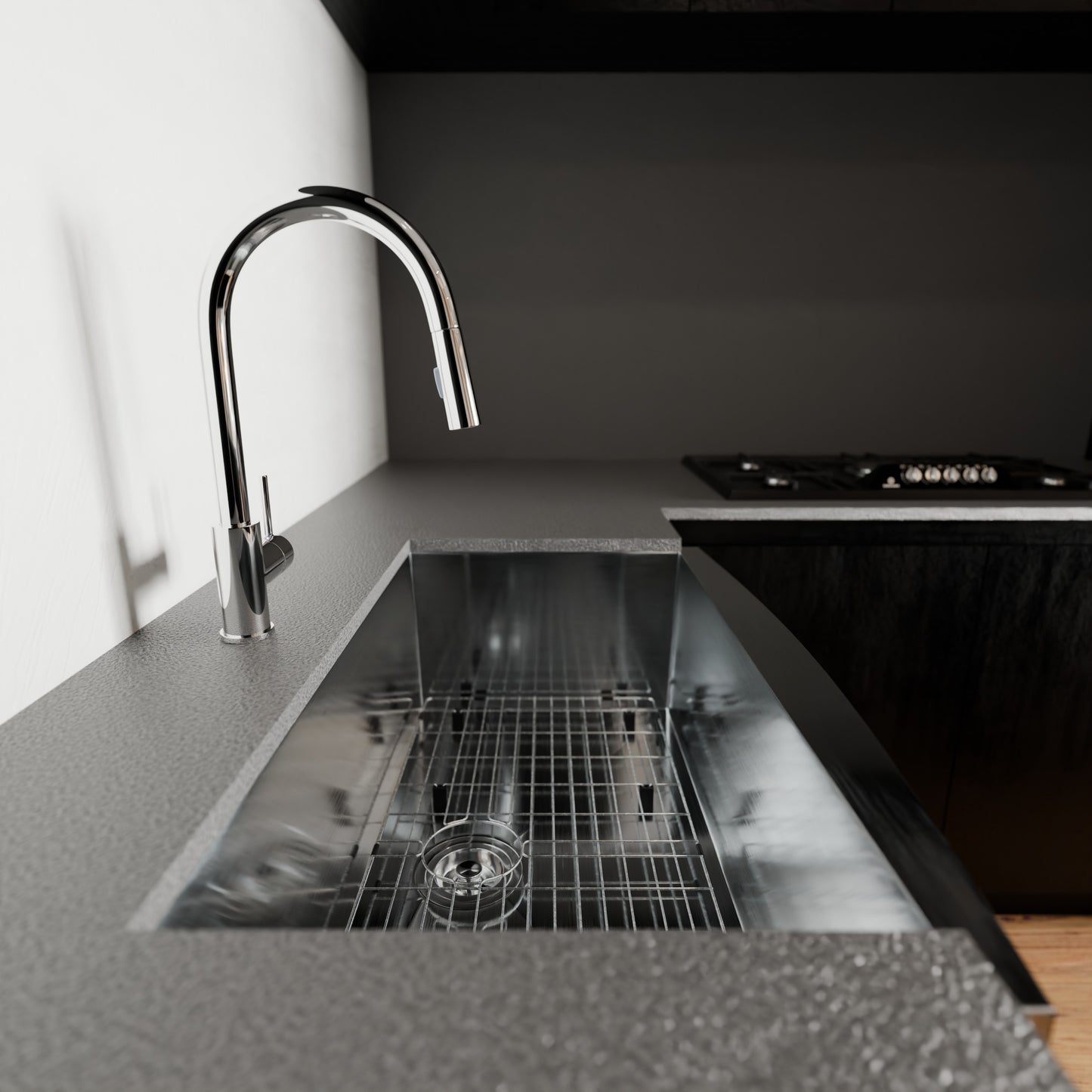 Zero Radius Stainless Steel Single Bowl Farmhouse Kitchen Sink - NKSS-SBFARM