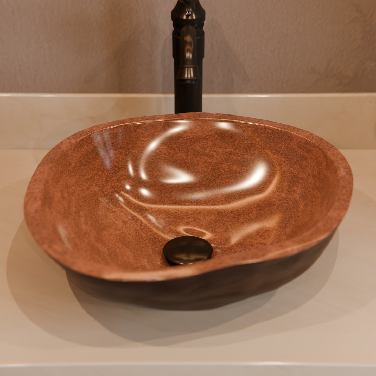 Natural Irregular Terra Cobblestone Vessel Sink NOSV-TC