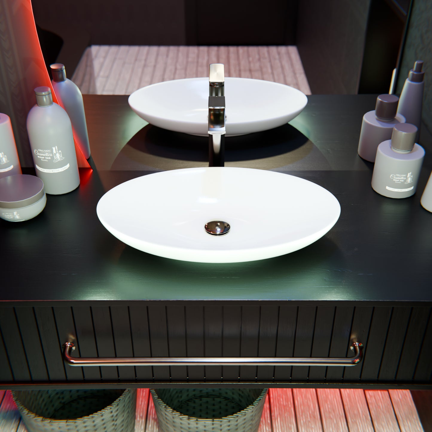 Contemporary White Porcelain Vessel Sink, NP-256300