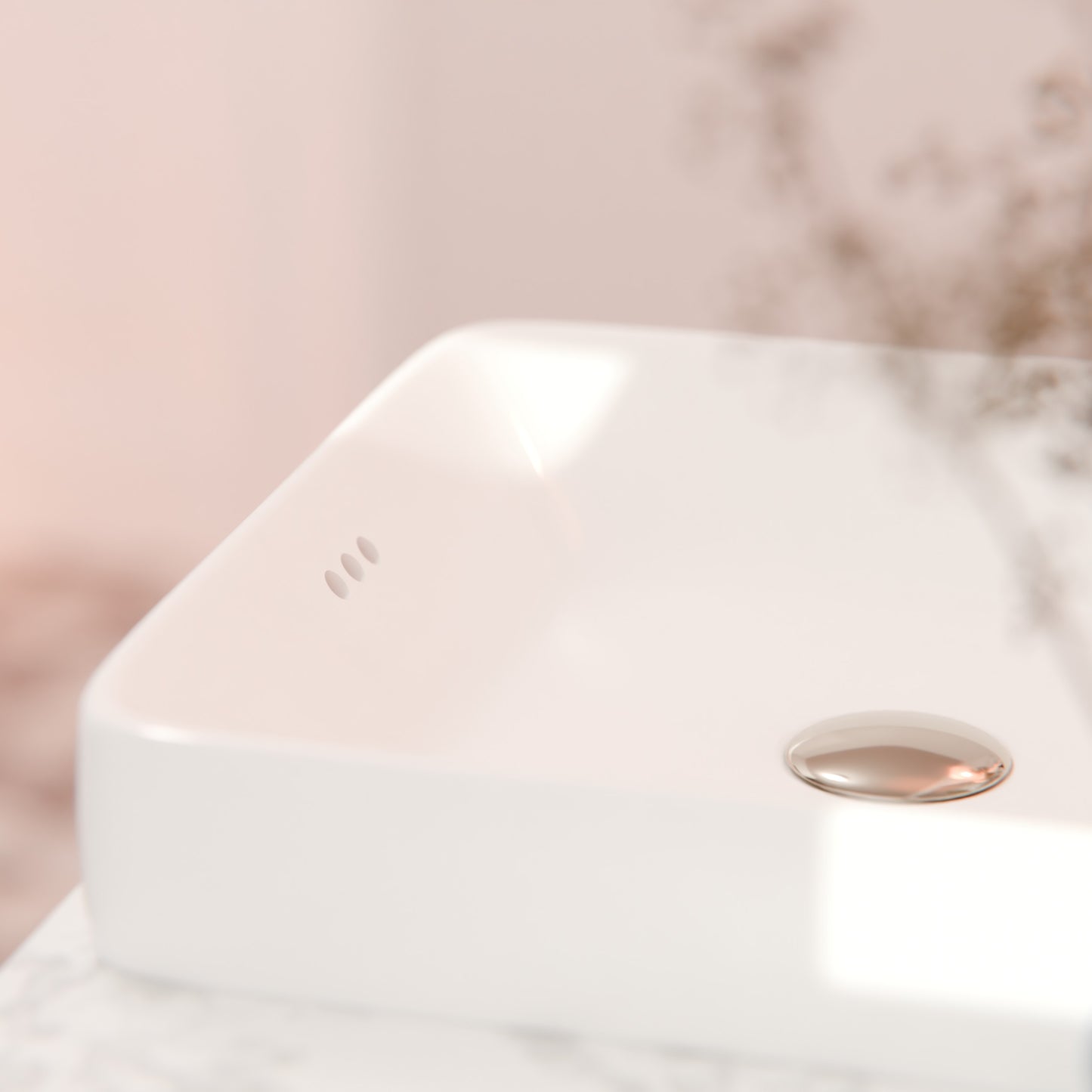 Square White Porcelain Drop-in Sink with Overflow, NP-DI12185521