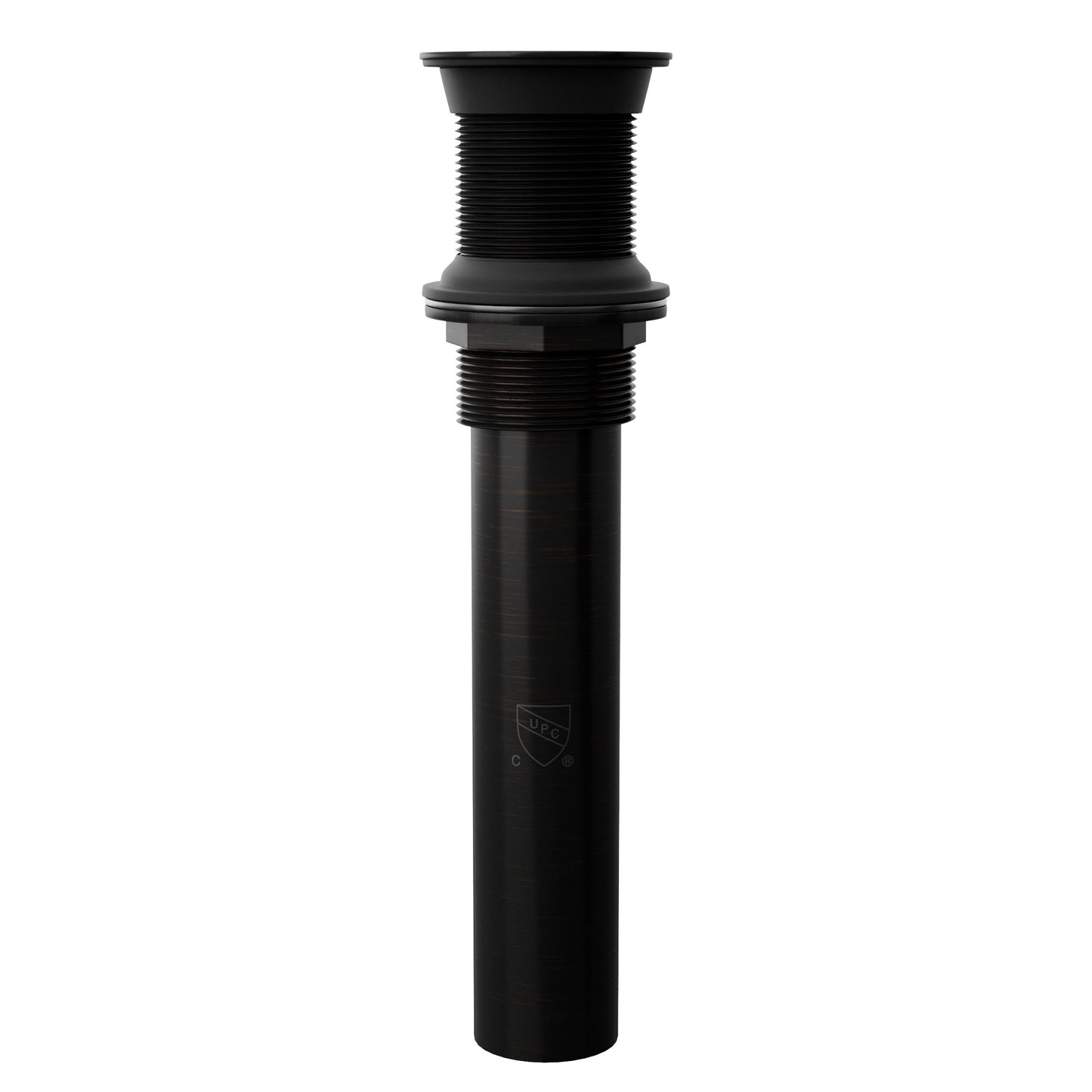 Novatto STD Series strainer drain without overflow, bathroom sink accessory, with polished bronze finish visible in the image.