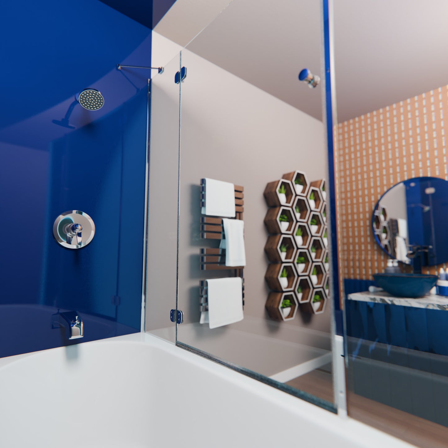 Novatto Nimbus shower and bathtub combo set with rough-in valve, featuring modern design and durable fixtures.