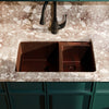 60/40 Split Copper Kitchen Sink, TCK-006AN
