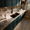 60/40 Split Copper Kitchen Sink, TCK-006AN