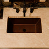 Rectangular Copper Bathroom Sink in Antique TCU-016AN