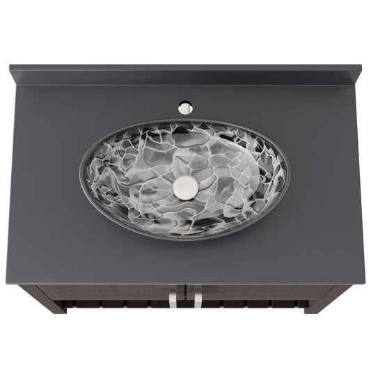 36-inch Bath Vanity with Storm Grey Quartz Counter and Sink - NOBV-36CM-280-0128031