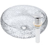Diamante Diamond Crystal Clear Glass Extra Thick Vessel Bath Sink NCG-2410