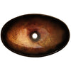 Black and Copper Oval Glass Vessel Bathroom Sink NOHP-G008-8031