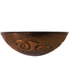 Hand Painted Brown Tan Mosaic Glass Vessel Sink NOHP-G032