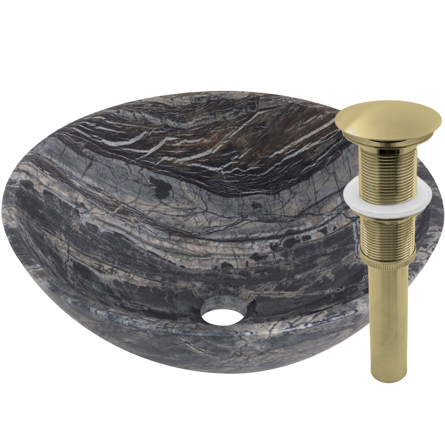 Natural Lunar Marble Stone Vessel Bath Sink NOSV-LM