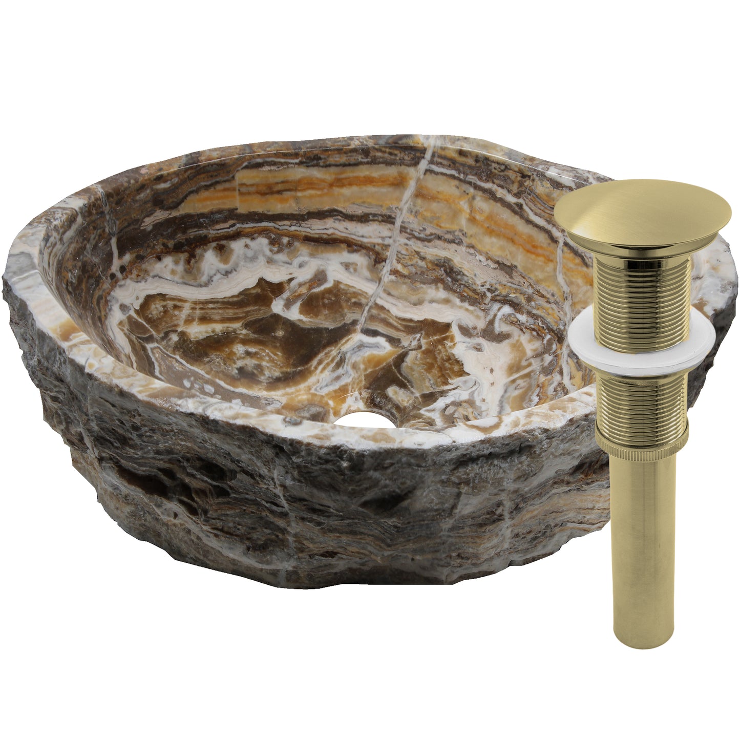 Natural Travertine Onyx Stone Vessel Bath Sink NOSV-TO