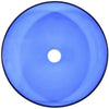 Blue Round Tempered Glass Vessel Bathroom Sink TIG-8025