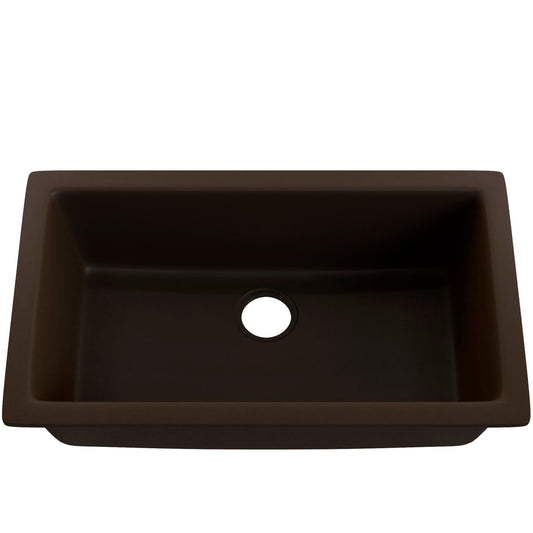 Single Bowl Undermount Granite Composite Sink in Expresso - NKGC-SBUND-EX