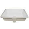 Shallow Rectangular Undermount White Porcelain Sink with Overflow, NP-U193911