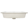 Shallow Rectangular Undermount White Porcelain Sink with Overflow, NP-U193911