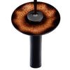 black and copper glass sink set