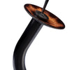 black and copper glass sink set