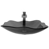 Clear Slate Grey Scalloped Glass Vessel Bathroom Sink Combo Series NSFC-317G136