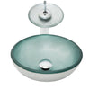 12-inch Silver Foiled Glass Vessel Bath Sink Set