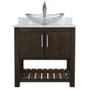 30-inch Bath Vanity w/ Carrara White Marble Counter, Sink & Faucet - NOBV-30CM-CARCH-317C116