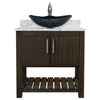 30-inch Bath Vanity w/ Café Mocha Quartz Counter, Sink & Faucet - NOBV-30CM-6001BN-317G116