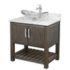 30-inch Bath Vanity w/ Café Mocha Quartz Counter, Sink & Faucet - NOBV-30CM-6001BN-324C116